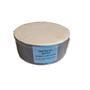 Nastro adesivo butilico caucciù 50mm 10mt 0,6mm