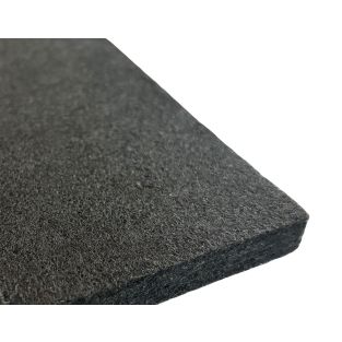 Pannello in fibra di poliesetere nera 100kgm³  ca. 1000x500x10mm adesivo