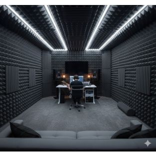 Pannelli fonoassorbenti piramidali PUR 100  ca.1000x500x100mm /0,5 m²